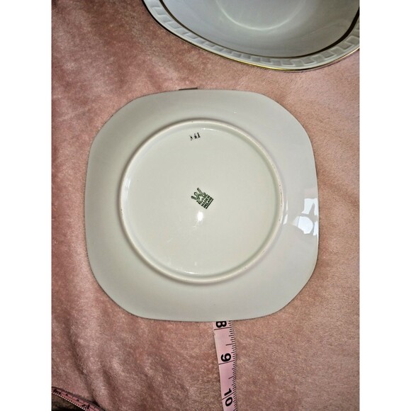 Wawel Poland Set of 4 1960’s Square Tiara Salad Plates and Bowls Gold Gilt Vtg - Picture 6 of 16